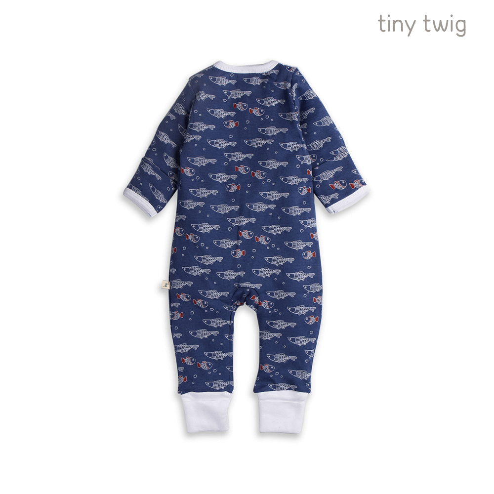 Tiny Twig Zipsuit L/S Little Fish