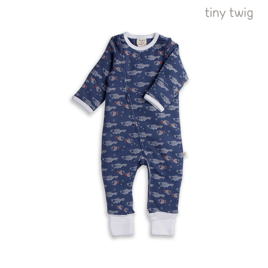 Tiny Twig Zipsuit L/S Little Fish
