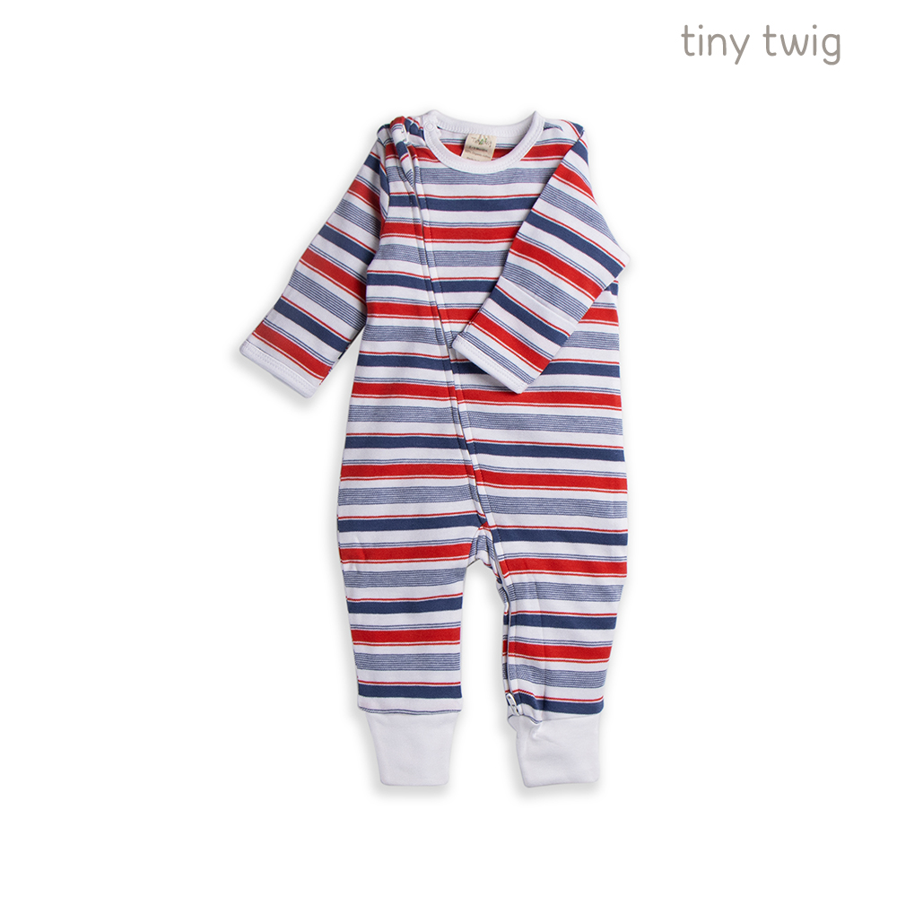 Tiny Twig Zipsuit L/S MarinerStripes