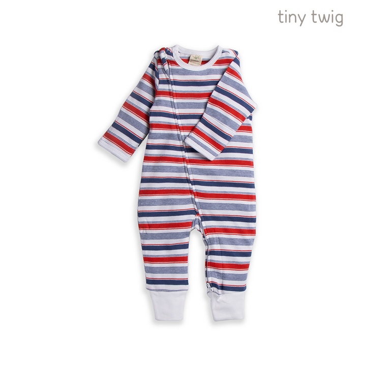 Tiny Twig Zipsuit L/S MarinerStripes