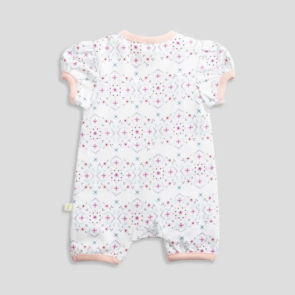 Tiny Twig Mandala Zipsuit Puff Sleeve