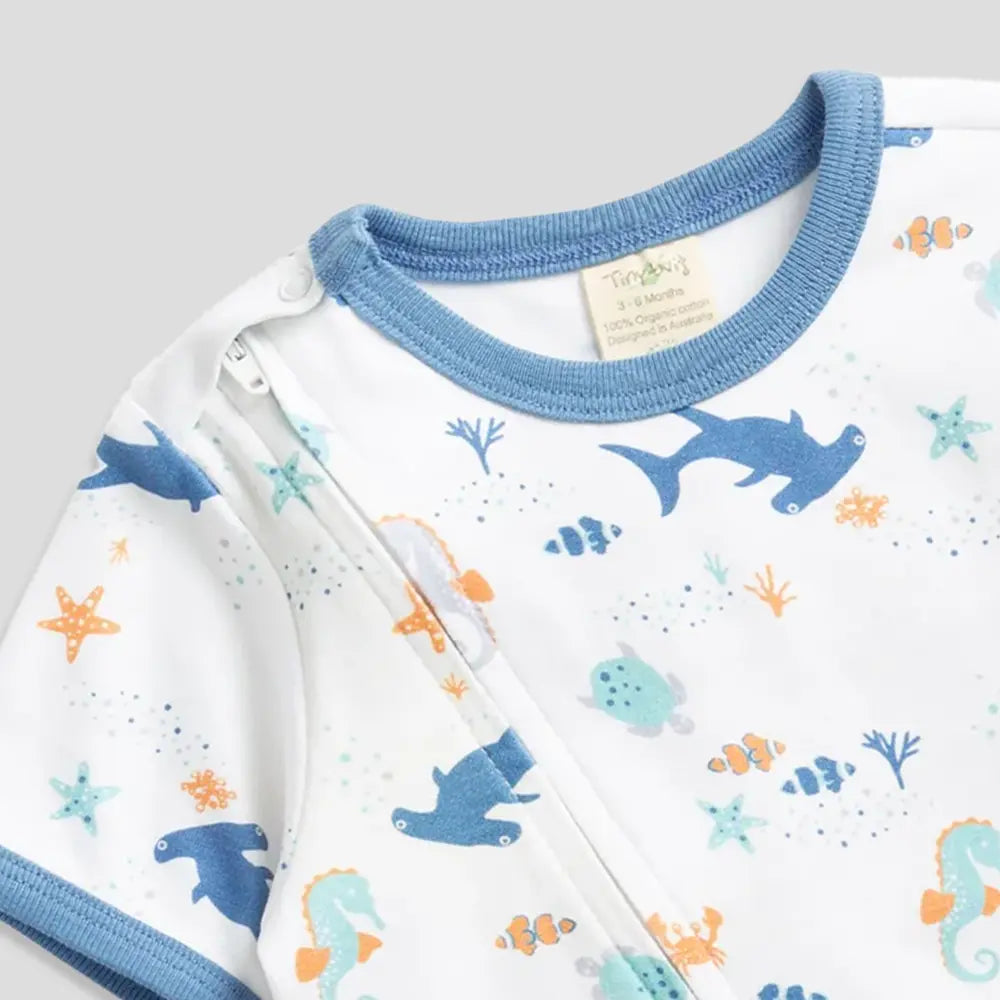 Tiny Twig Shoreside Zipsuit Short Sleeve