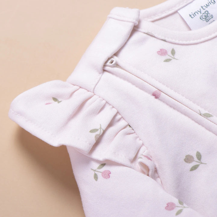 Tiny Twig Tiny Tulips Zipsuit - Blush