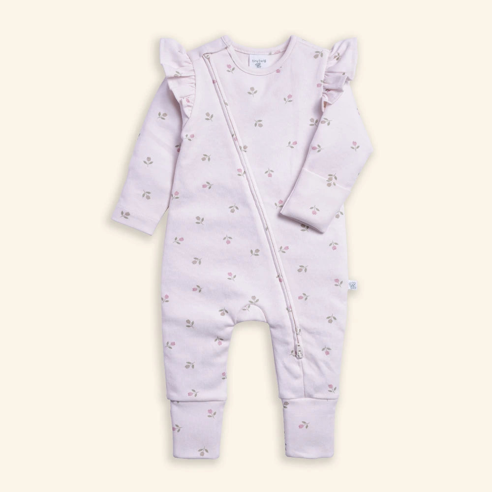 Tiny Twig Tiny Tulips Zipsuit - Blush