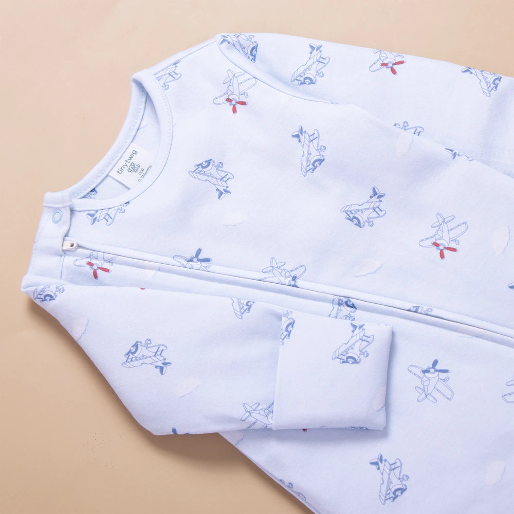 Tiny Twig Sky Patrol Zipsuit - Powder Blue