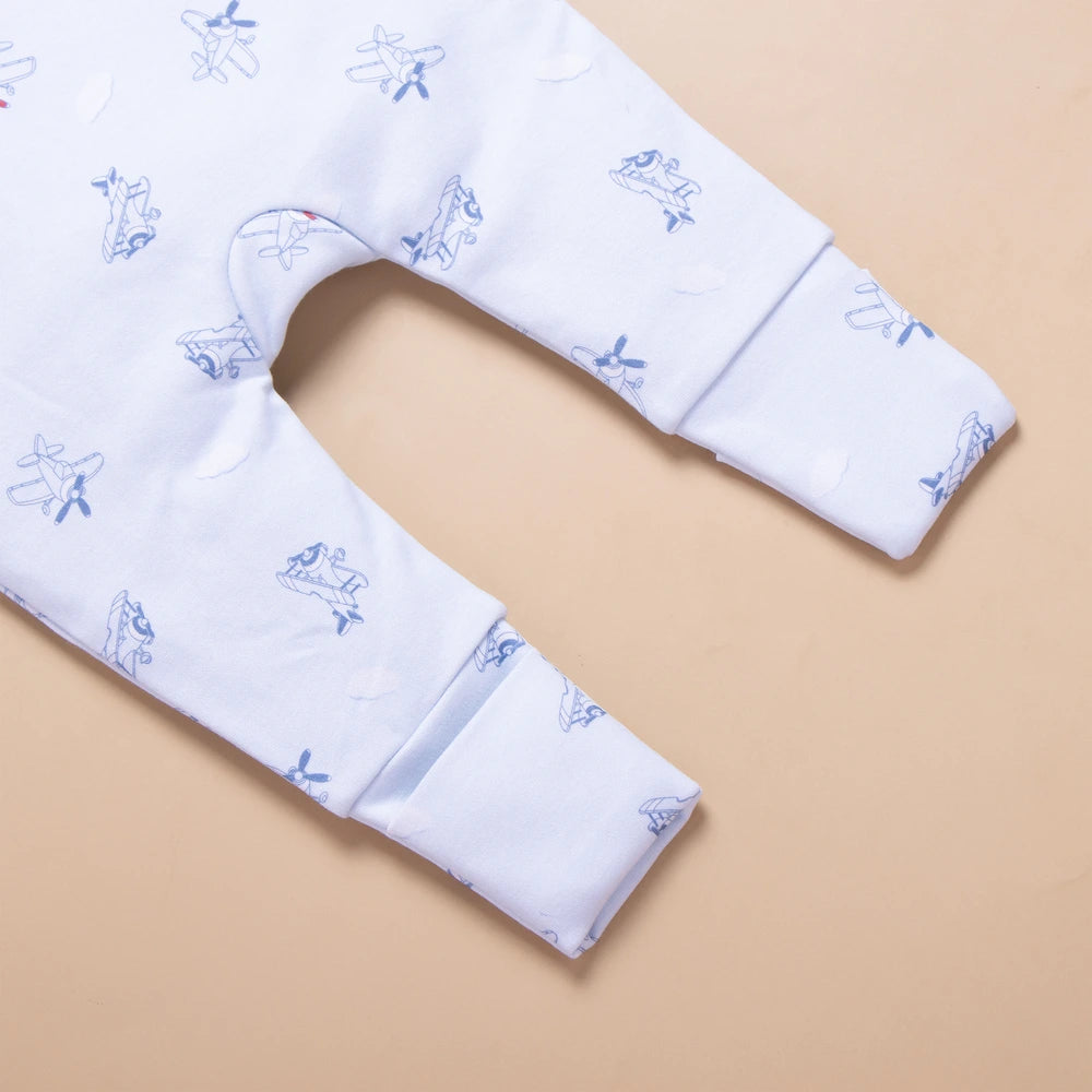 Tiny Twig Sky Patrol Zipsuit - Powder Blue