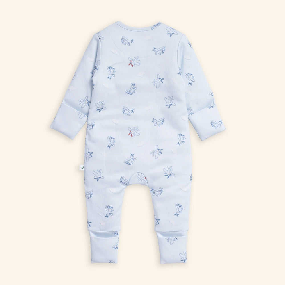 Tiny Twig Sky Patrol Zipsuit - Powder Blue