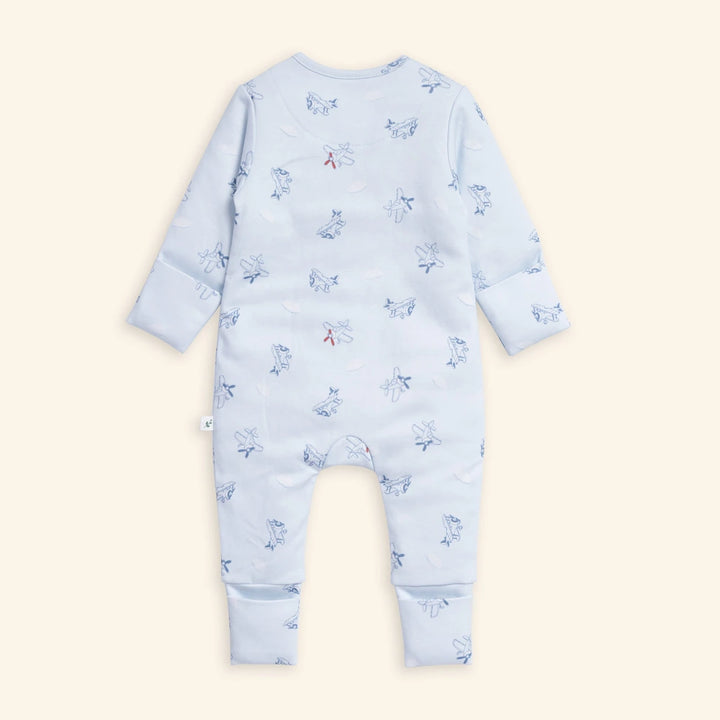 Tiny Twig Sky Patrol Zipsuit - Powder Blue