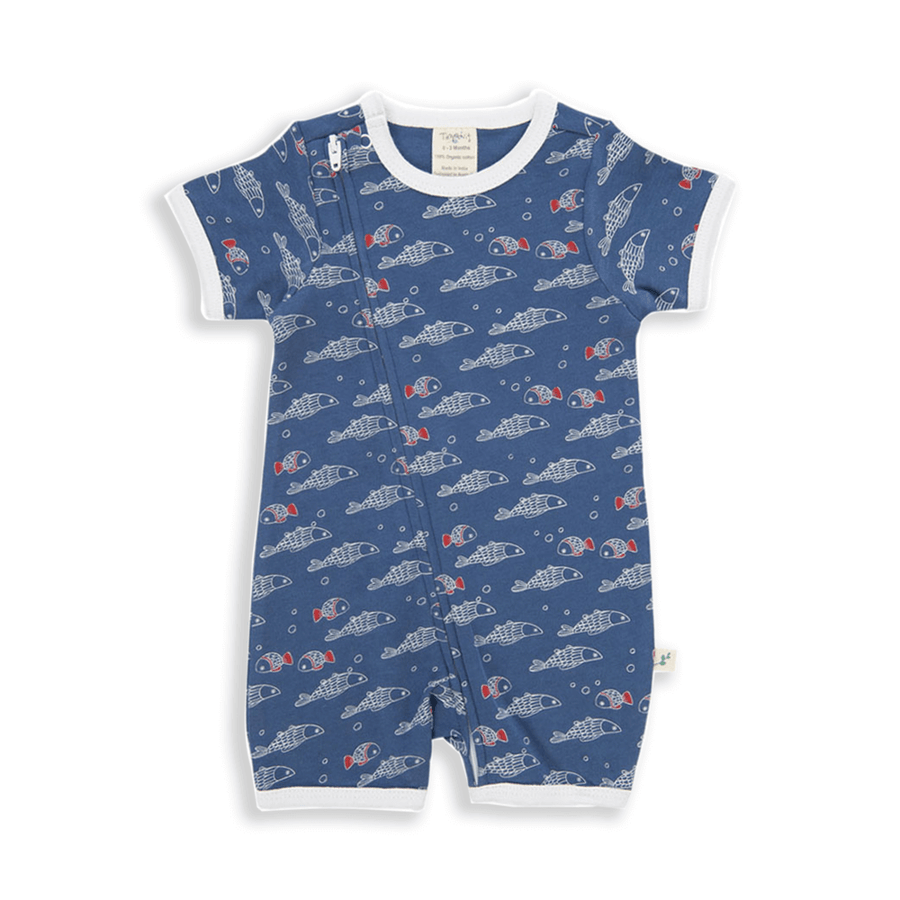 Tiny Twig Zipsuit S/S Little Fish