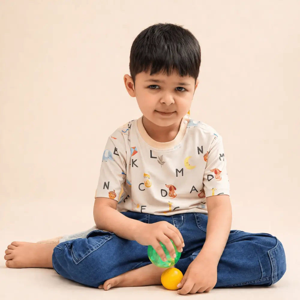 Bubz Bamboo Baby T-Shirt- Alphabet Adventure