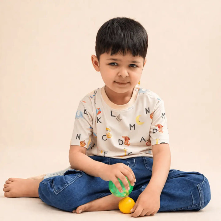 Bubz Bamboo Baby T-Shirt- Alphabet Adventure