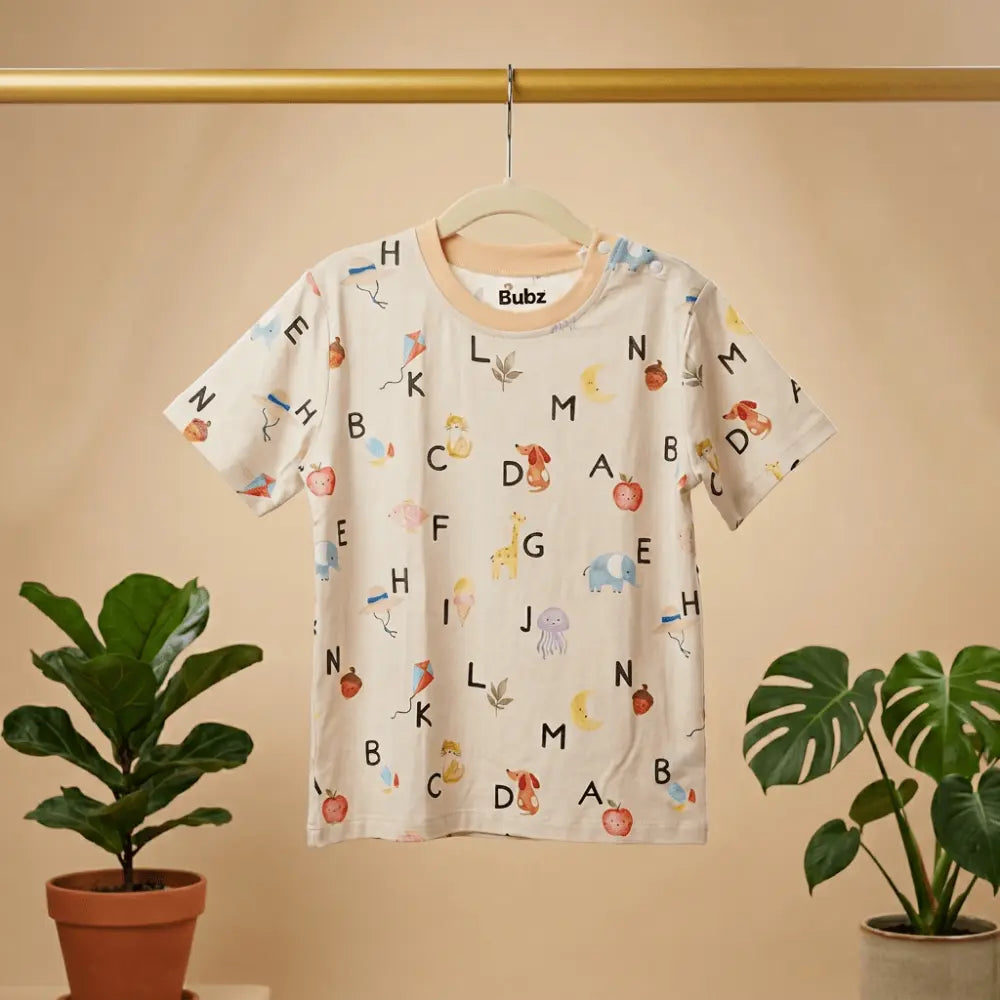 Bubz Bamboo Baby T-Shirt- Alphabet Adventure