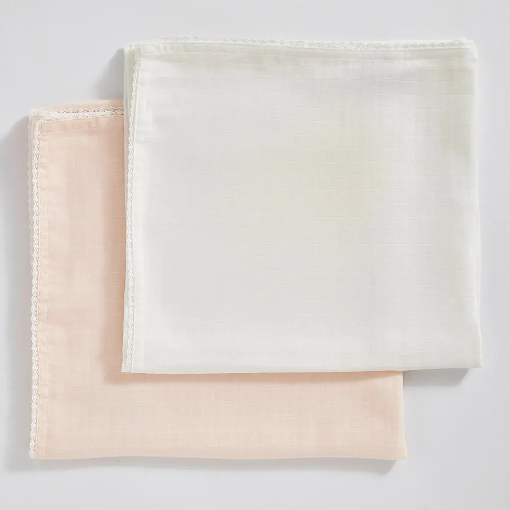 Annasimona Kids Pink Muslin Swaddles  - Set of Three