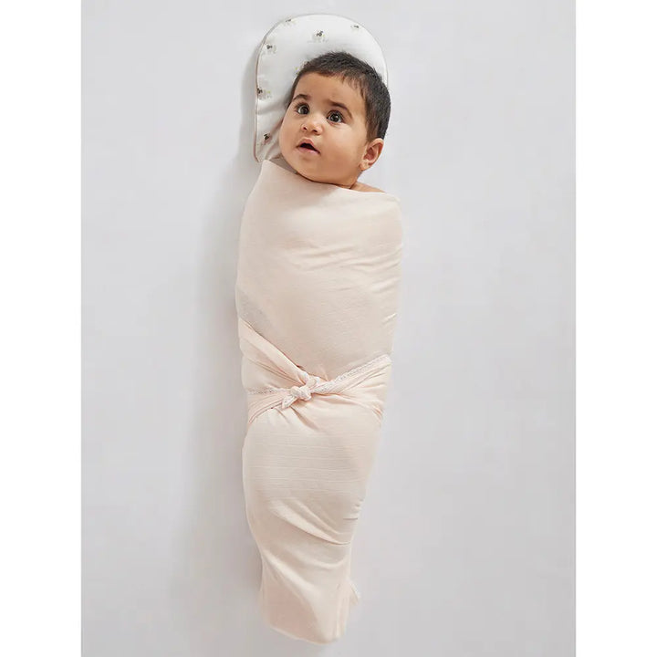 Annasimona Kids Pink Muslin Swaddles  - Set of Three
