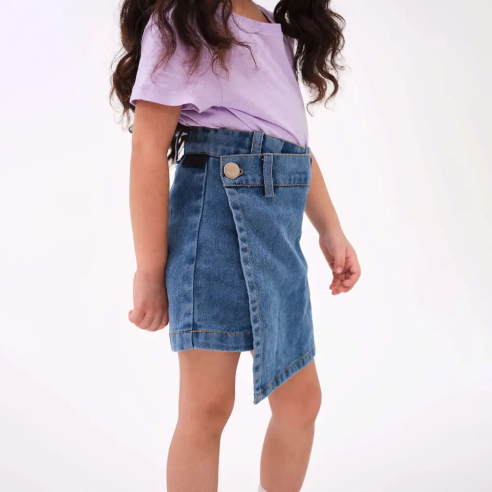 Krawl Kids Asymmetric Skort - Blue