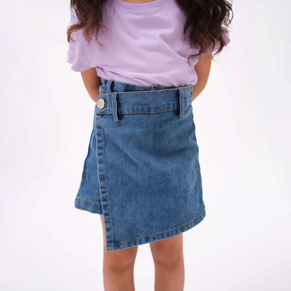 Krawl Kids Asymmetric Skort - Blue