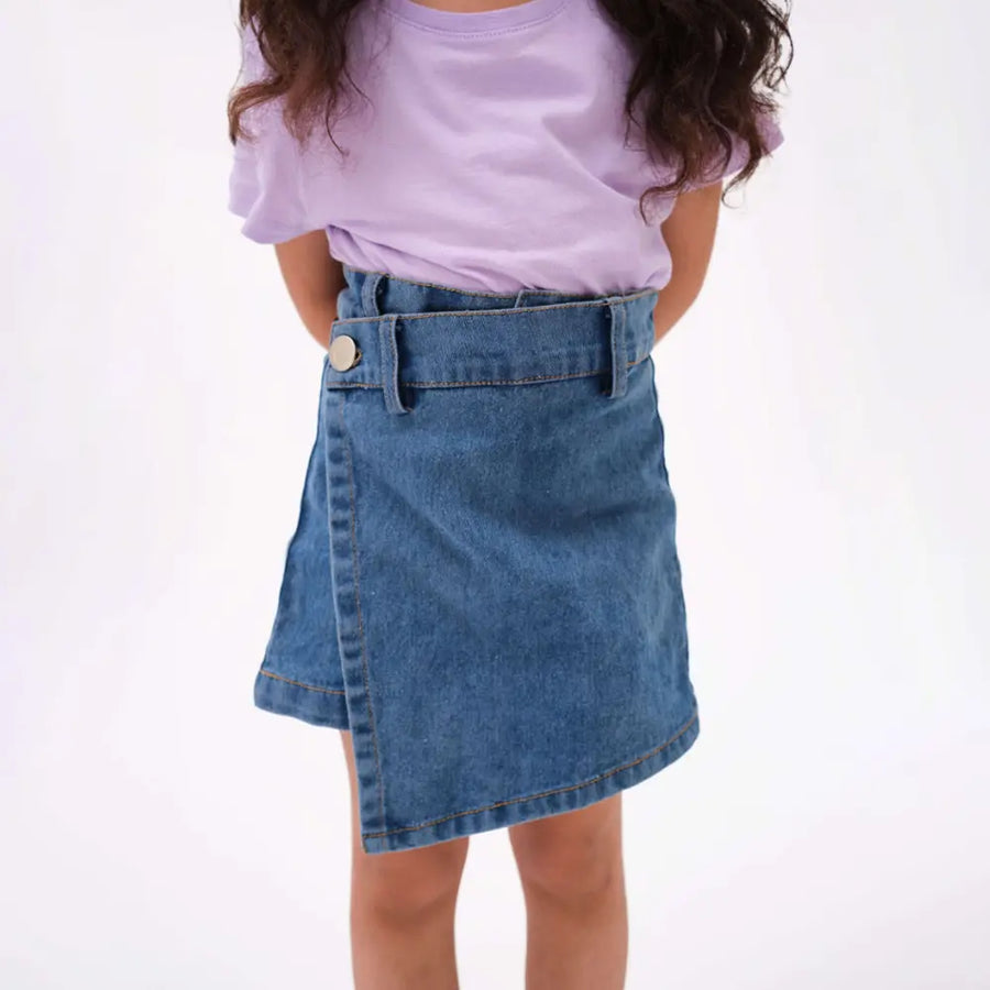 Krawl Kids Asymmetric Skort - Blue