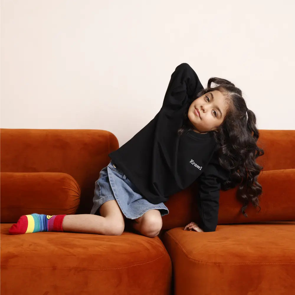 Krawl Kids Asymmetric Skort - Blue