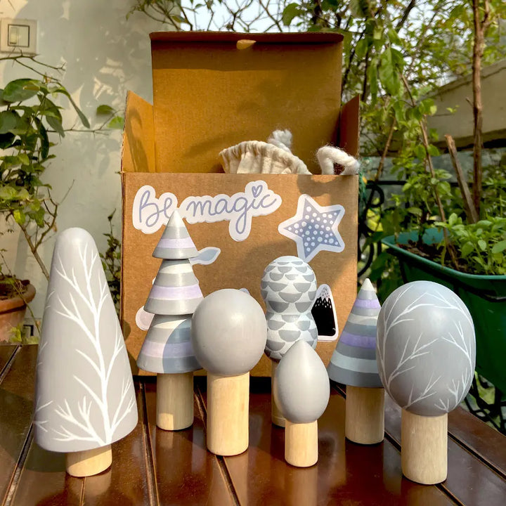 Playbox Wooden Arctic Tree Toy Set - 7Pcs