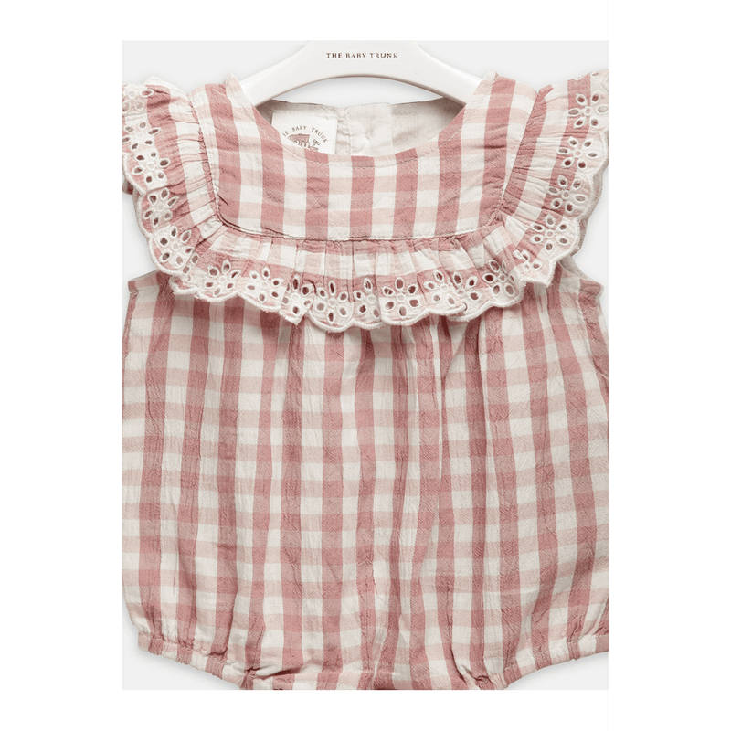The Baby Trunk Check Romper