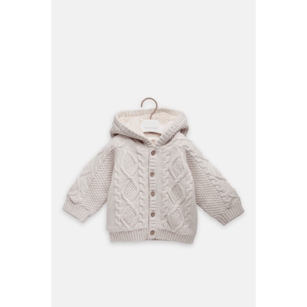 The Baby Trunk Unisex Winter Cable Knit Cardigan