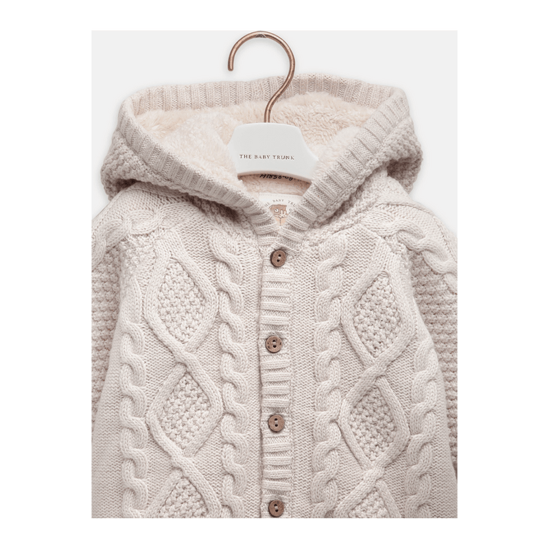 The Baby Trunk Unisex Winter Cable Knit Cardigan