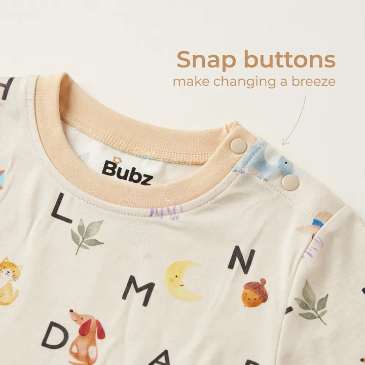 Bubz Bamboo Unisex Cord Set - Alphabet Adventures