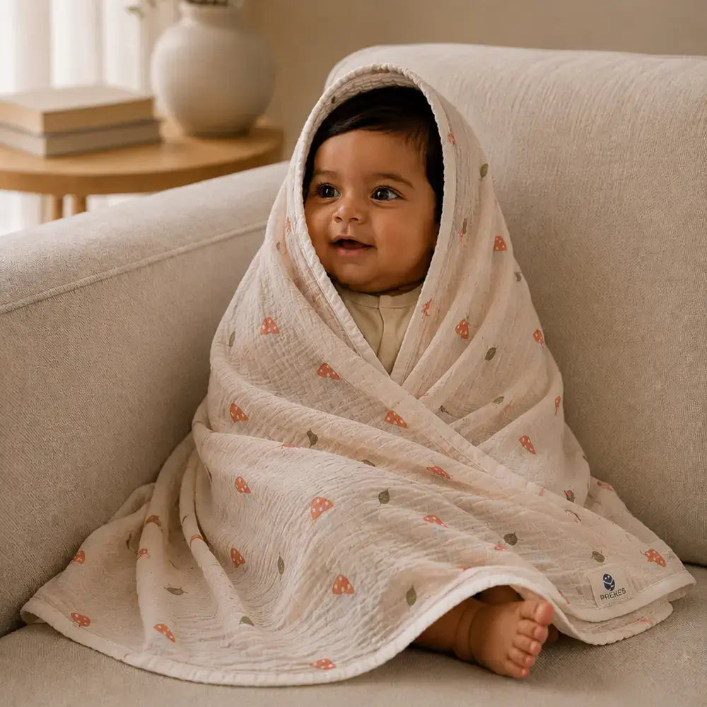Prekies Newborn Cotton Swaddles Little Explorer Print - Multi (Set of 3)