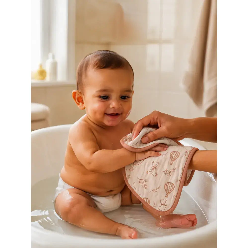 Prekies Washcloths Safari Trail Print - Multi (Set of 3)