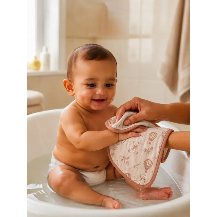 Prekies Washcloths Safari Trail Print - Multi (Set of 3)