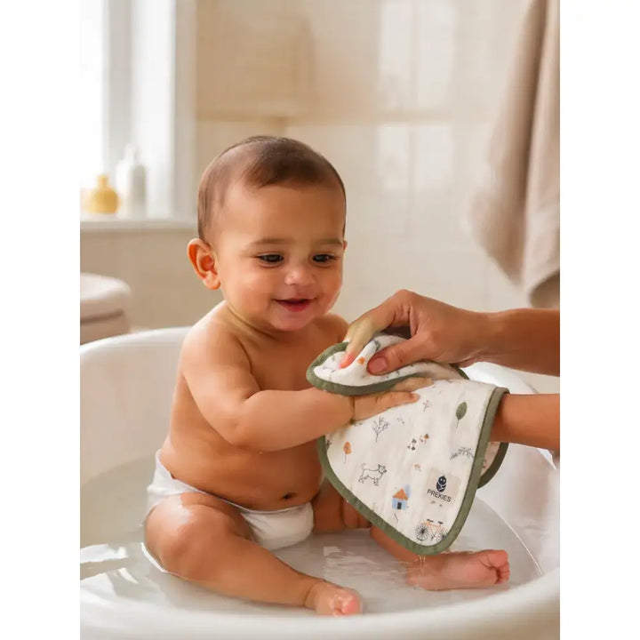 Prekies Washcloths Little Explorer Print - Multi (Set of 3)