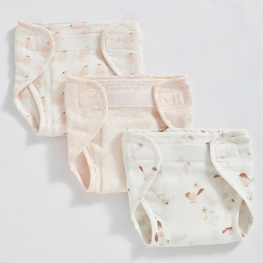 Annasimona Kids Bird Muslin Nappies - Set of Three
