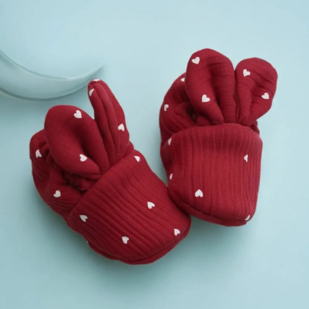 PureCloth.Co Bunny Booties - White Heart