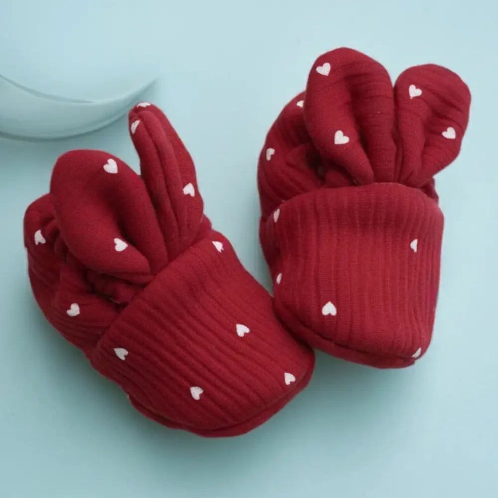 PureCloth.Co Bunny Booties - White Heart