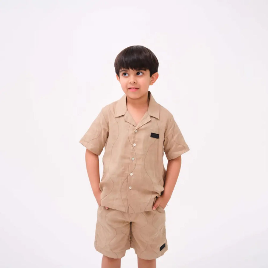 Krawl Kids Breezy Shirt - Brown
