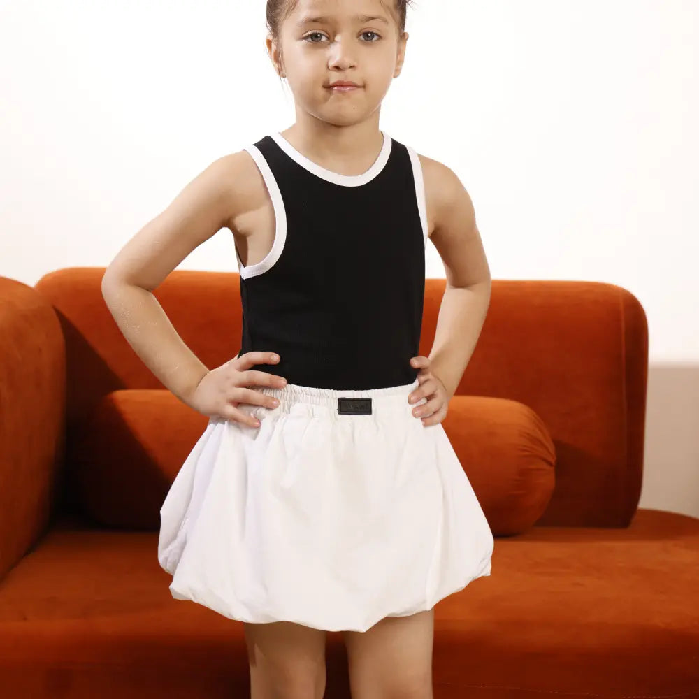 Krawl Kids Bubble Skirt - White