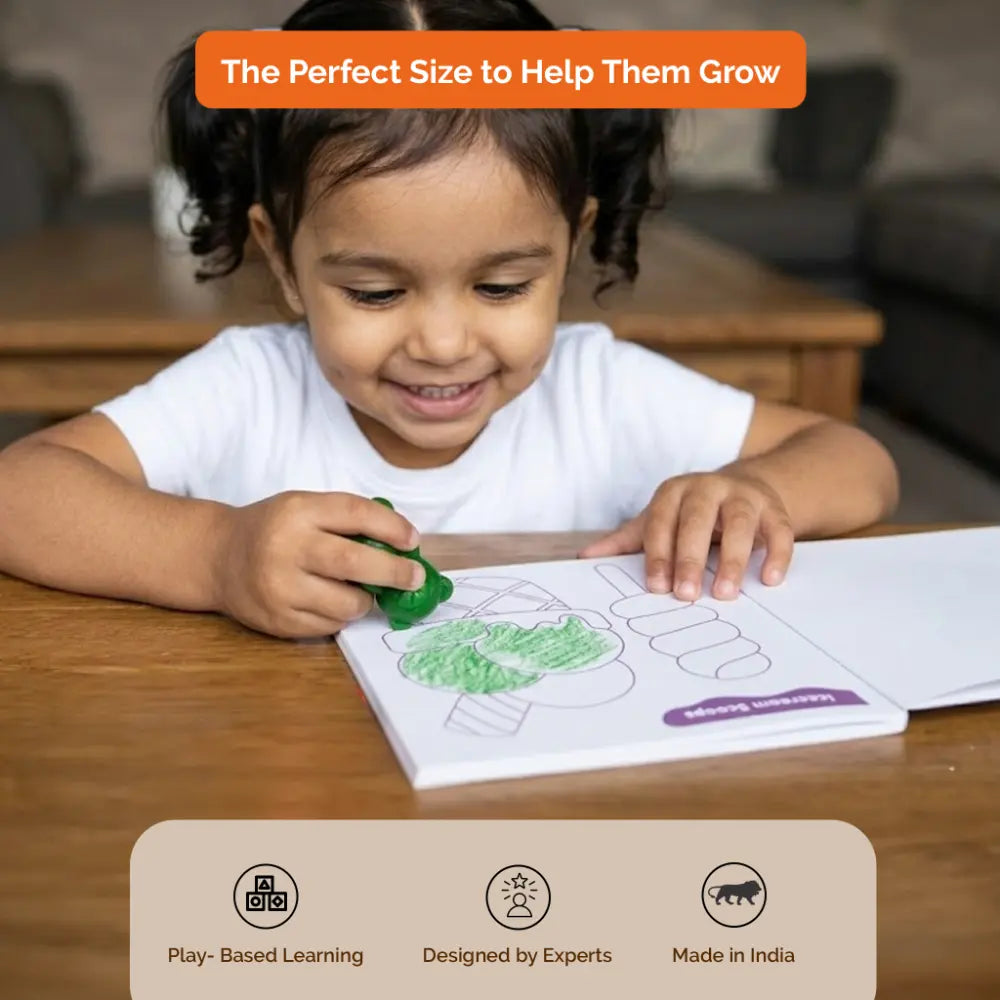 Shumee Crayon Colouring Activity Kit for Kids | Organic Non-Toxic Crayons | 20-Page Colouring Book | Art &amp; Craft Kit for Boys &amp; Girls | Age 3+ Years