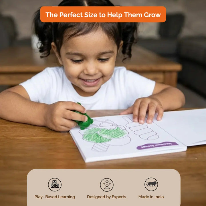 Shumee Crayon Colouring Activity Kit for Kids | Organic Non-Toxic Crayons | 20-Page Colouring Book | Art &amp; Craft Kit for Boys &amp; Girls | Age 3+ Years