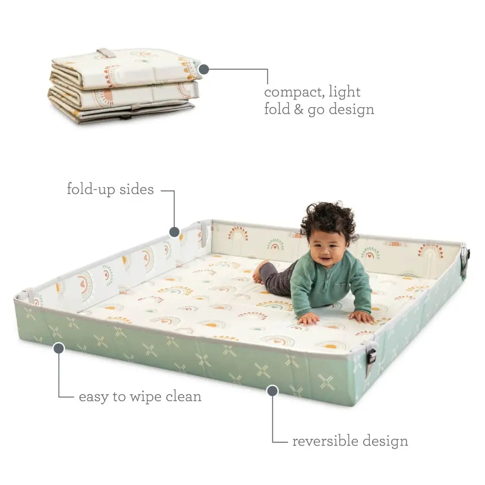 Infantino Foldable Soft Foam Mat - Rainbow