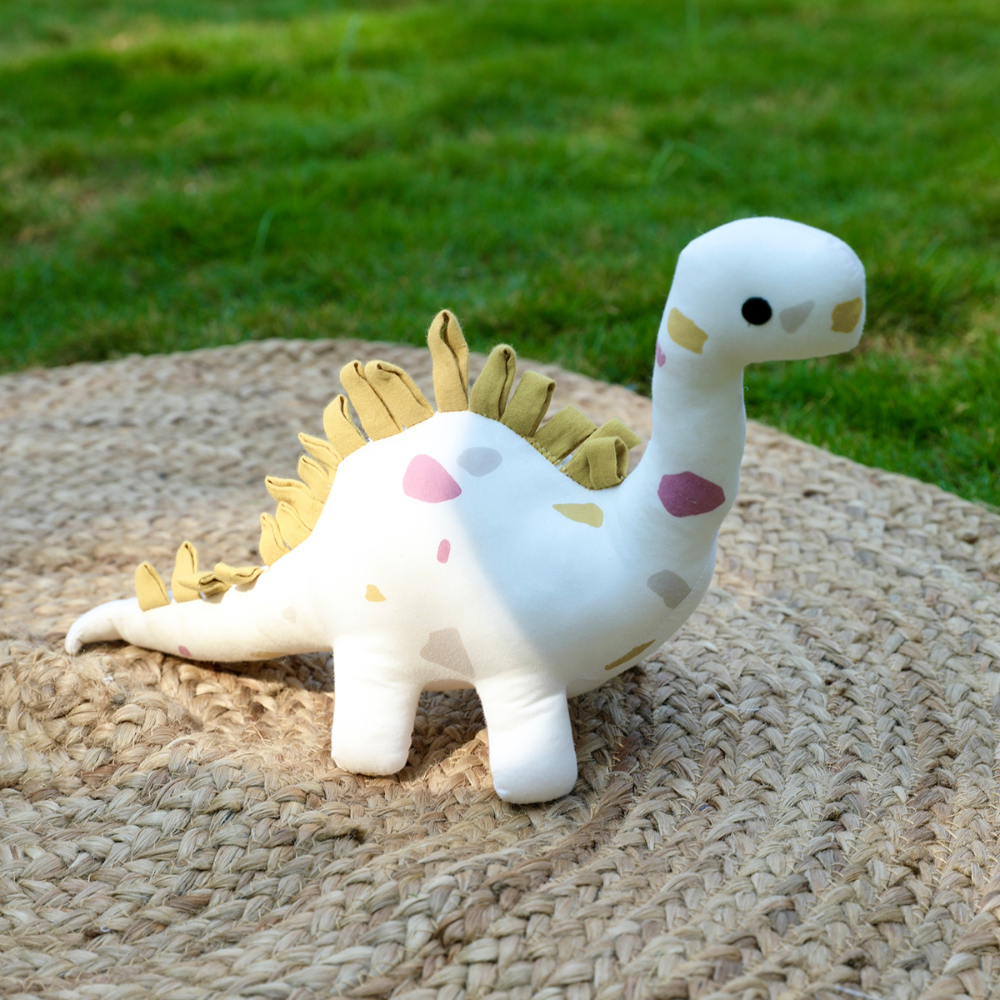 Kokolo Organic Cotton &amp; Naturally Dyed Soft Toy - Pebbles the Dino