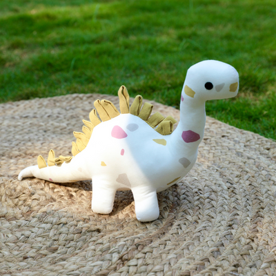 Kokolo Organic Cotton & Naturally Dyed Soft Toy - Pebbles the Dino