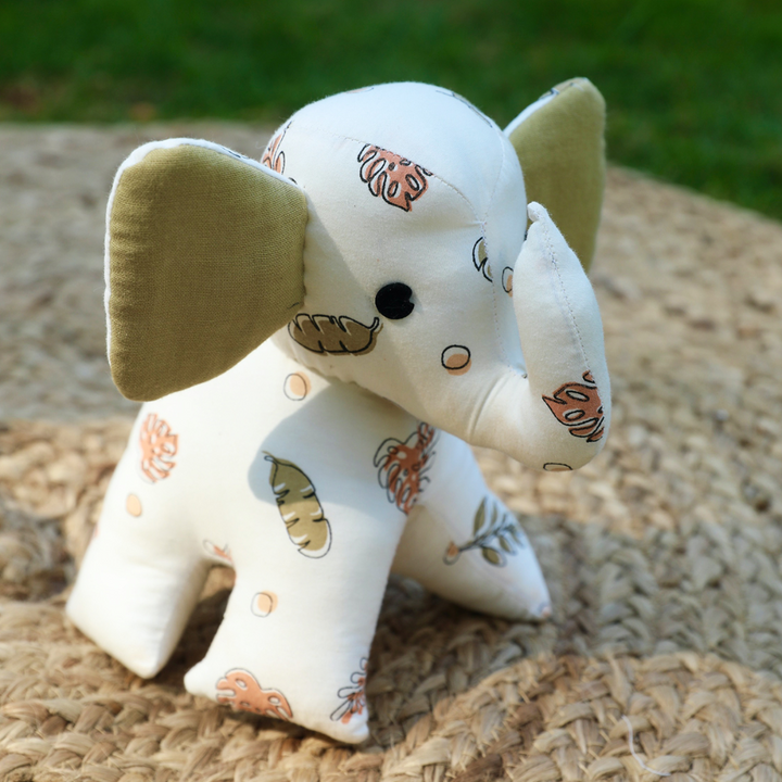 Kokolo Organic Cotton &amp; Naturally Dyed Soft Toy - Zola the Elephant