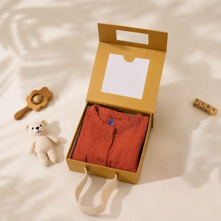 Prekies Muslin Clothing Set - Rust