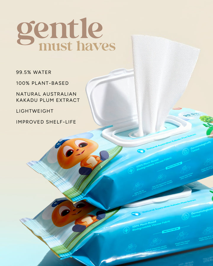 Cugo 99.5% Water Baby Wipes with Australian Kakadu Plum Extract