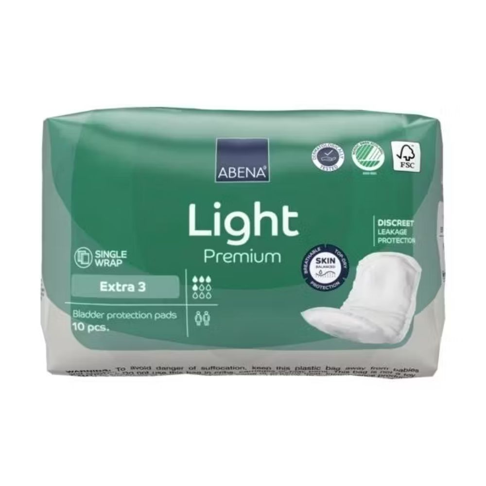 Abena Light Extra 3 Incontinence Pads - 500 ml Absorbency