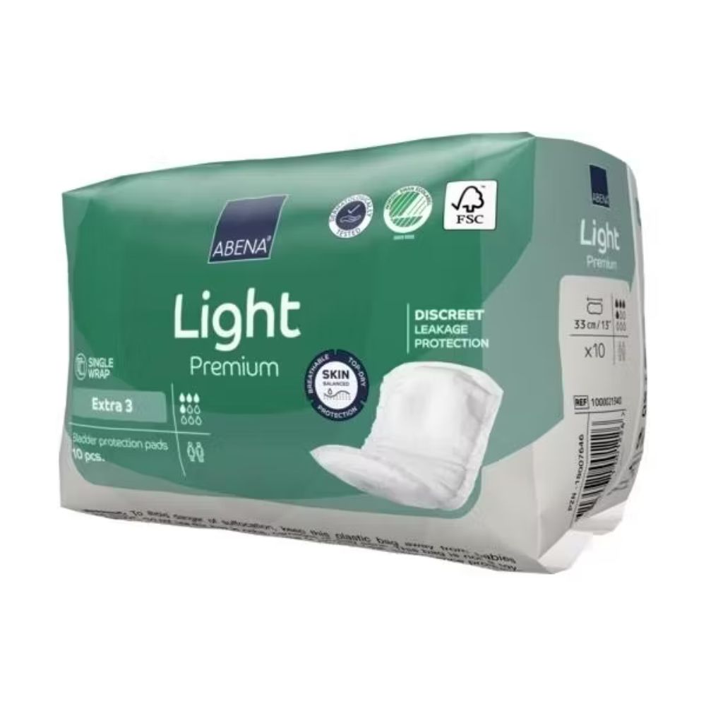 Abena Light Extra 3 Incontinence Pads - 500 ml Absorbency