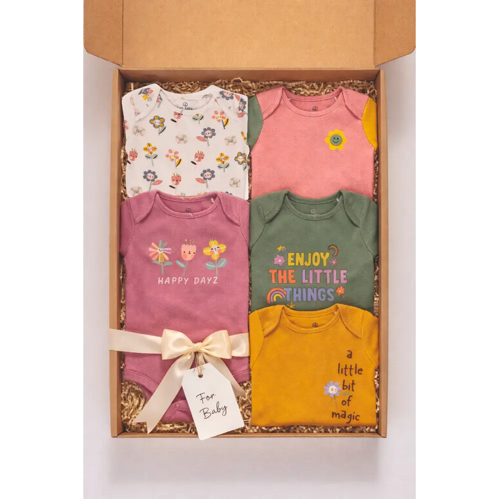 Furr Balls Little Flower Pack Of 5 Organic Baby Gift Set