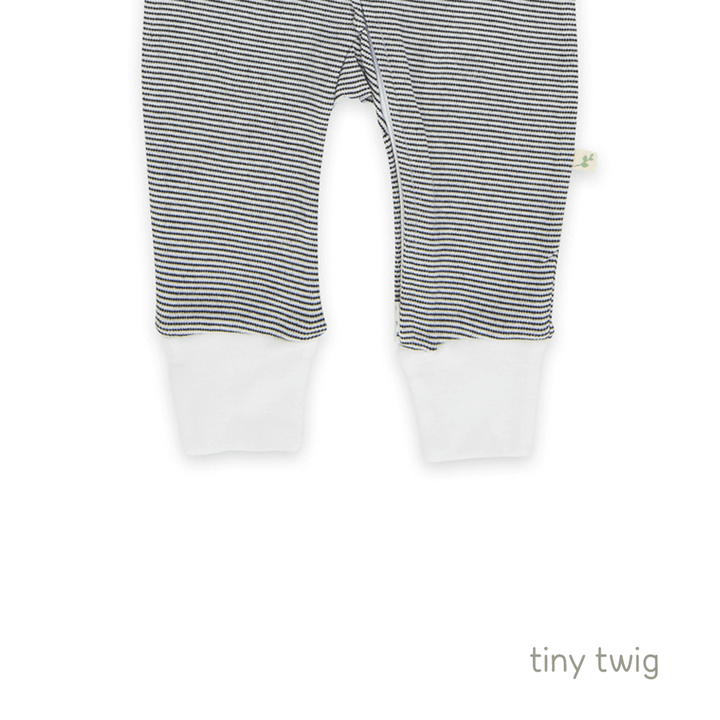 Tiny Twig Zipsuit L/S Graphite Stripes