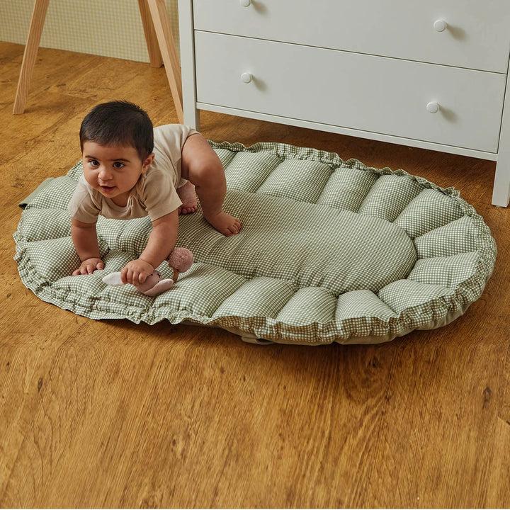Annasimona Kids Green Checks Cradle All-in-one Carry Nest