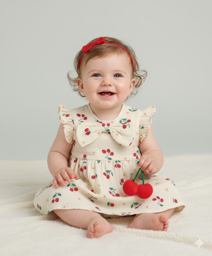 Sweetlime By AS Cherry Print Organic Cotton Co-ord Set